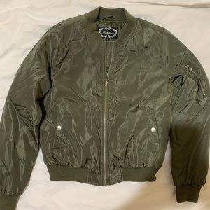 Green bomber jacket